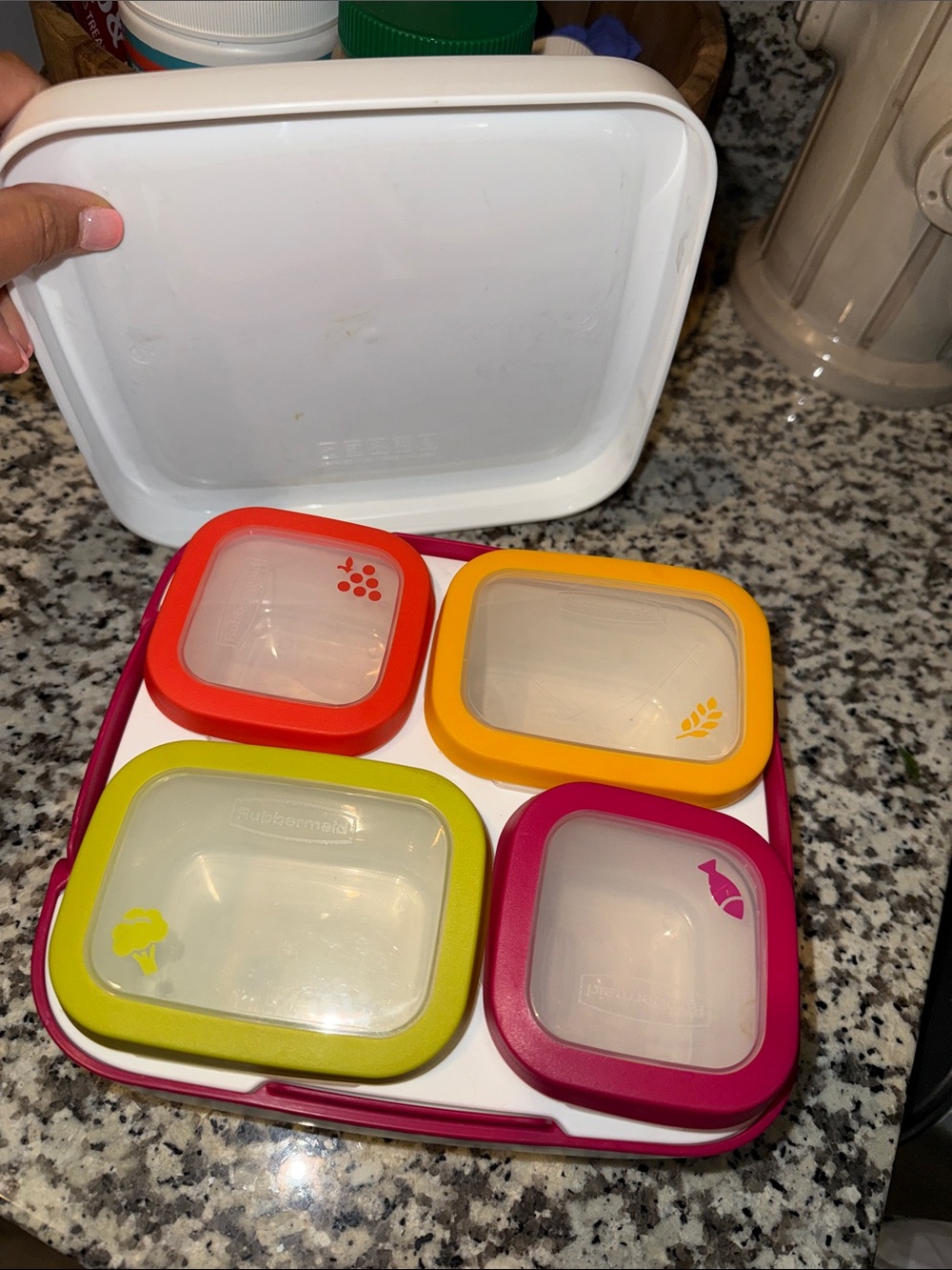 Colorful Food Storage Set - 4 Mini Containers